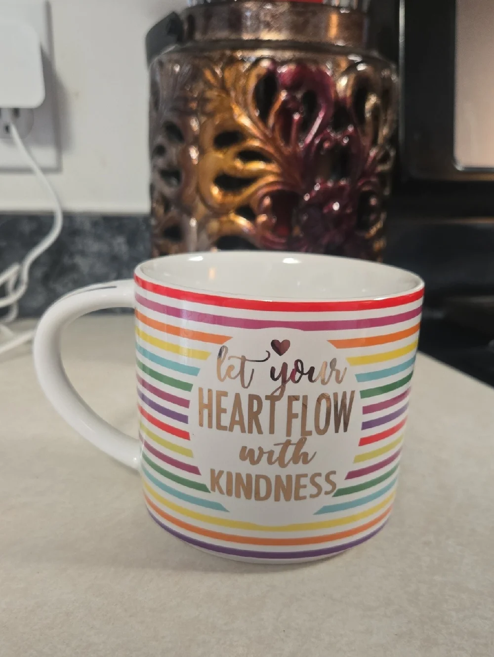 🧁Rainbow Striped Ceramic Mug - 